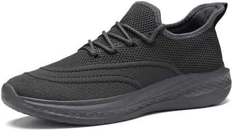 vamjam mens running shoes slip on walking shoes non slip lightweight workout breathable gym sneakers fashion mesh sneakers allgrey size 105
