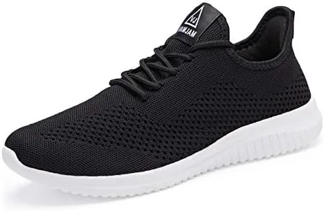 vamjam mens running shoes ultra lightweight breathable walking shoes non slip athletic fashion sneakers mesh workout casual sports shoes black size 13